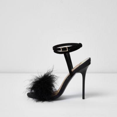 River Island Womens Feather Stiletto Sandals