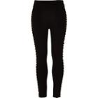 River Island Girls Ponte Pearl Embellished Leggings