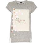 River Island Womens Warrior Print Side Split T-shirt