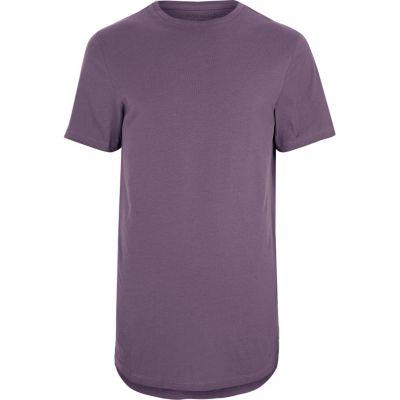 River Island Mensbig & Tall Curved Hem T-shirt