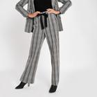 River Island Womens Herringbone Check Wide Leg Pants