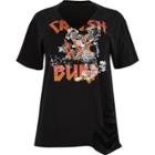 River Island Womens Plus Band Print Choker T-shirt