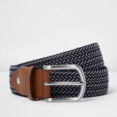 River Island Mens Woven Contrast Belt