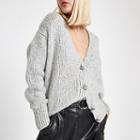 River Island Womens Diamante Button Knit Cardigan