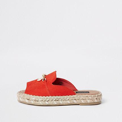 River Island Womens Espadrille Peep Toe Wide Fit Sandals