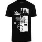 River Island Mens New York Spliced Print T-shirt