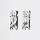 River Island Womens Silver Colour Rectangle Statement Earrings