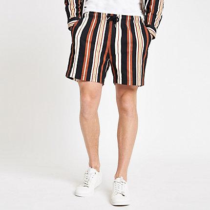 River Island Mens Stripe Pull On Shorts