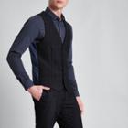 River Island Mens Check Print Smart Suit Waistcoat