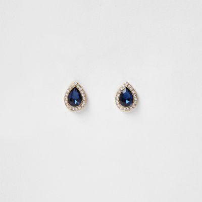 River Island Womens Gold Tone Teardrop Stud Earrings