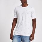 River Island Mens Minimum White Print T-shirt