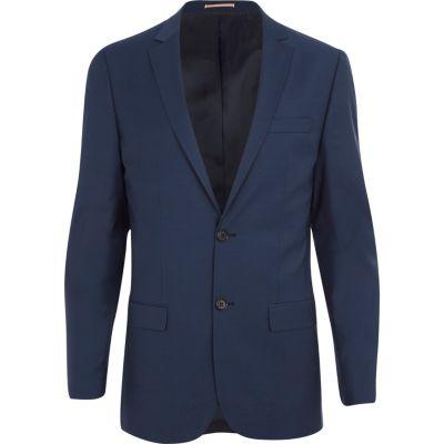 River Island Mens Wool-blend Skinny Suit Jacket