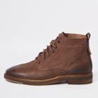 River Island Mens Leather Lace Up Boots