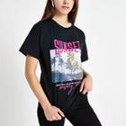 River Island Womens Petite 'sunset' Sequin Print T-shirt