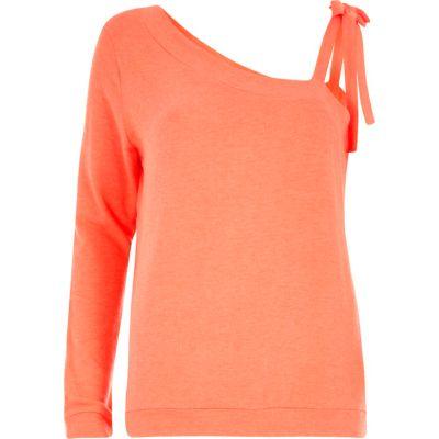 River Island Womens One Shoulder Long Sleeve Top