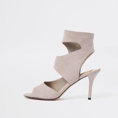River Island Womens Strappy Skinny Heel Mule Sandals
