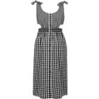 River Island Womens Gingham Print Button Through Midi Dress