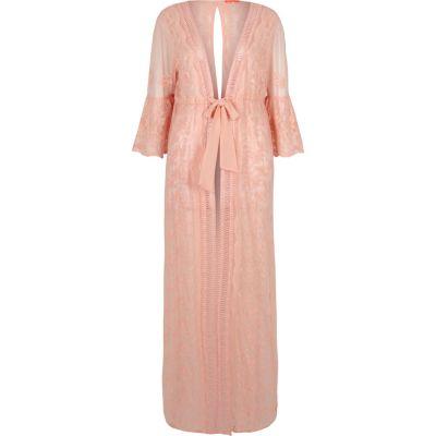 River Island Womens Floral Embroidered Maxi Kaftan