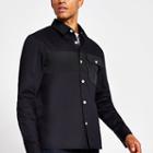 River Island Mens Nylon Panel Regular Fit Shirt