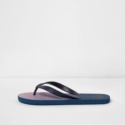 River Island Mens Ombre Print Flip Flops