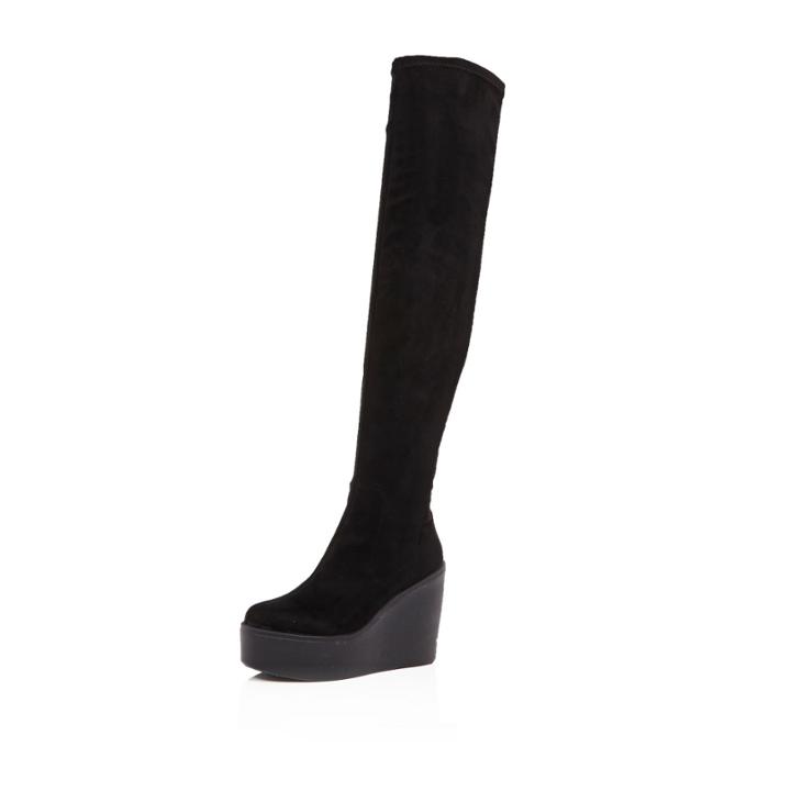 River Island Womens High Leg Wedge Boots