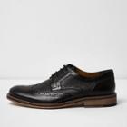River Island Mens Textured Leather Brogues