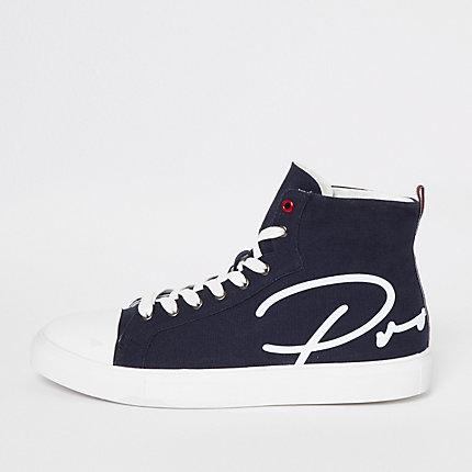 River Island Mens 'prolific' High Top Canvas Shoes