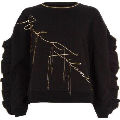 River Island Womens 'etoile Filante' Ruffle Sweatshirt