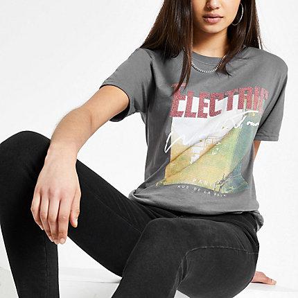 River Island Womens 'electric' Sequin Print T-shirt