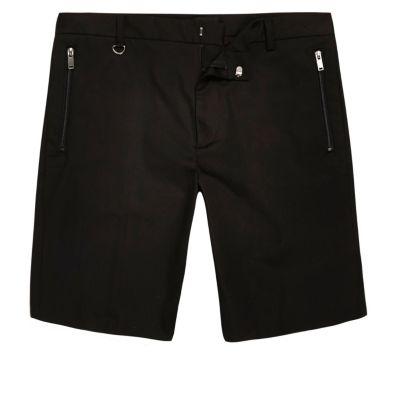 River Island Mens Sateen Skinny Fit Bermuda Shorts