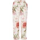 River Island Womens Floral Cropped Straight Leg Trousers