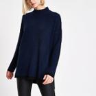 River Island Womens Knit Split Turtle Neck Jumper