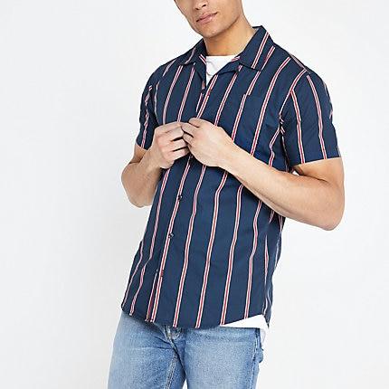 Mens Jack And Jones Stripe Short Sleeve Shirt