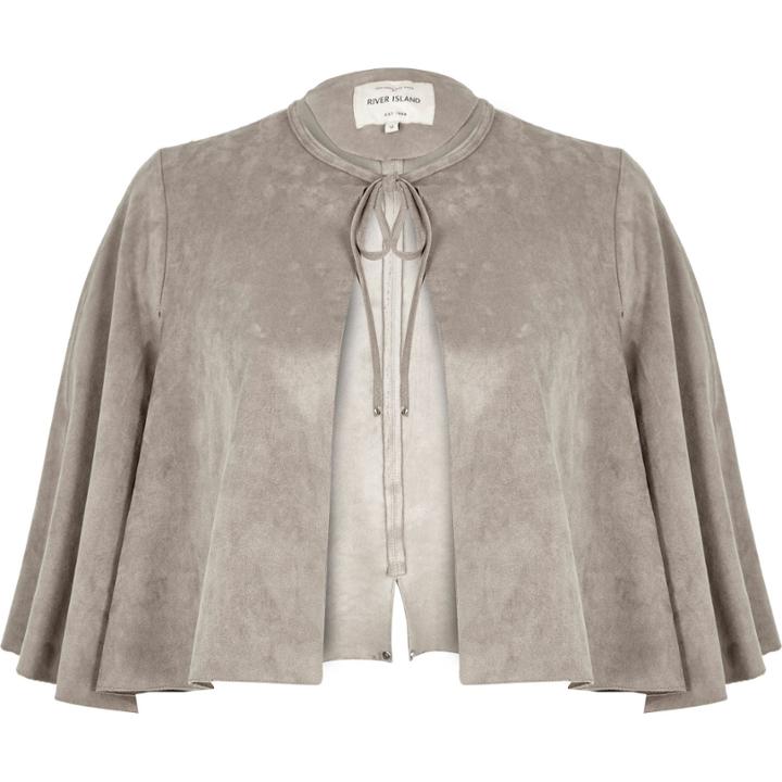 River Island Womens Faux Suede Cape