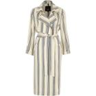 River Island Womens Stripe Tie Waist Trench Coat