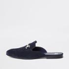 River Island Mens Suede Snaffle Backless Loafers