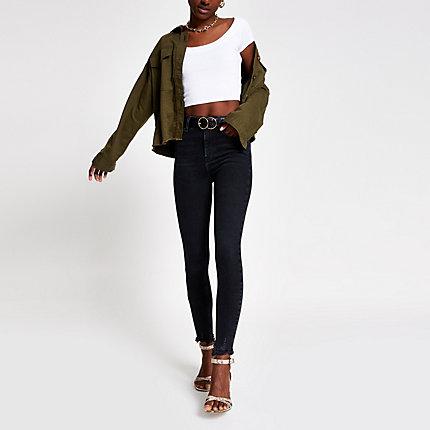 River Island Womens Hailey Wash High Rise Jeans