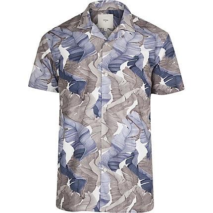 River Island Mens Minimum Printed Short Sleeve Shirt