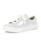 River Island Womens Silver Lace Up Sneakers
