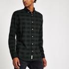 River Island Mens Check Muscle Fit Long Sleeve Shirt
