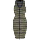 River Island Womens Printed Jersey Zip Bodycon Dress