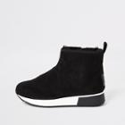 River Island Womens Faux Fur Lined Runner Trainer Boots