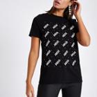 River Island Womens Diamante 'amour' Print T-shirt