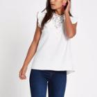 River Island Womens Petite Lace Shell Top