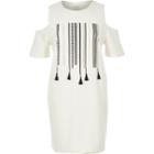 River Island Womens White Tassel Cold Shoulder T-shirt