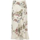 River Island Womens Floral Frill Hem Maxi Skirt