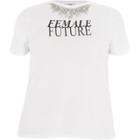 River Island Womens Plus White 'female Future' Necklace T-shirt