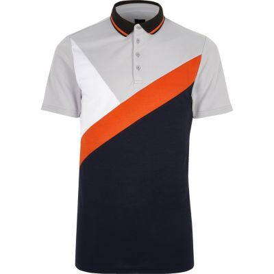 River Island Mens Colour Block Polo Shirt