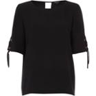 River Island Womens Eyelet Lace-up Sleeve Top