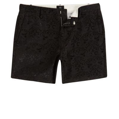 River Island Mens Jacquard Slim Fit Chino Shorts